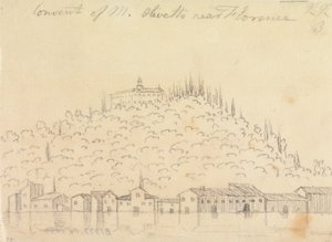 フィレンツェ近くのモンテオリベット修道院 作： John Robert Cozens
